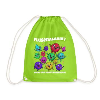 Alarme de poils : des monstres colorés et duveteux chantent - Sac de sport léger - vert néon - Devant