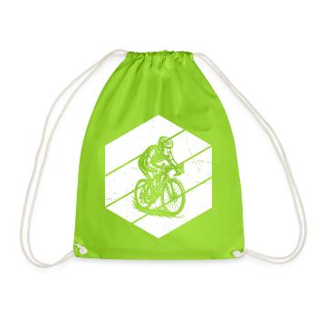 Roadbike artwork for your outfit - Drawstring Bag - neon green - Front