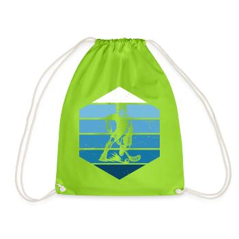 Clear floorball message - Drawstring Bag - neon green - Front