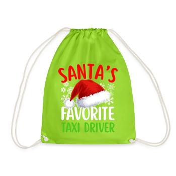 Noël préféré du Noël Chauffeur de Taxi drôle Noël - Sac de sport léger - vert néon - Devant