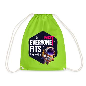 Not Everyone Fits Stay Chill - Drawstring Bag - neon green - Front
