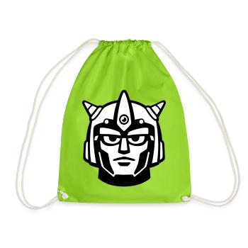 Doomforge Roboter Gesichtshelm - Turnbeutel - Neongrün - Vorne
