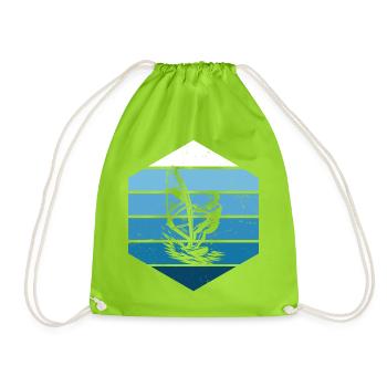 Windsurfing style for every occasion - Drawstring Bag - neon green - Front