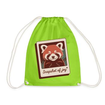 Joie du Panda Rouge - Sac de sport léger - vert néon - Devant