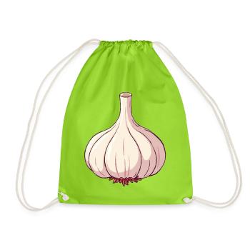 Knoblauch - Turnbeutel - Neongrün - Vorne
