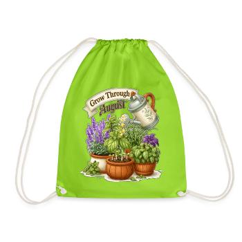 Pflanzen bis August anbauen - Turnbeutel - Neongrün - Vorne