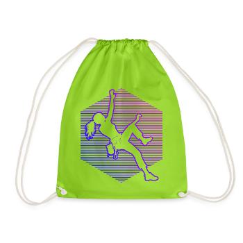 The mountaineers and climbers fit together - Drawstring Bag - neon green - Front
