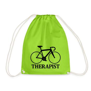 Vélo de course Triathlon vélo cadeau cycliste rétro - Sac de sport léger - vert néon - Devant