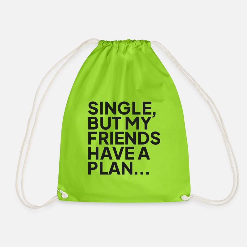 Friends' Master Plan - Drawstring Bag - neon green