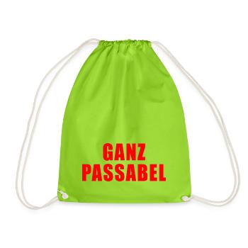 GANZ PASSABEL SPRUCH REALITY TV LOVE COUPLE PAAR - Turnbeutel - Neongrün - Vorne