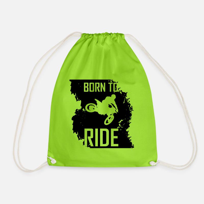 born to ride - Turnbeutel - Neongrün