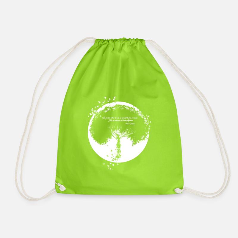 Tree Woman - Drawstring Bag - neon green