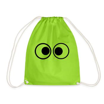 Augen 1 - Turnbeutel - Neongrün - Vorne