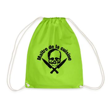 Küchenchef Skull Messer | chef cuisinier - Turnbeutel - Neongrün - Vorne