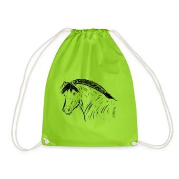 Cheval - Sac de sport léger - vert néon - Devant