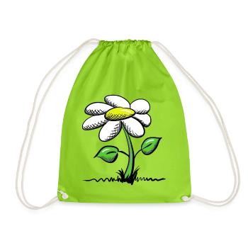 Gaensebluemchen Geschenk - Turnbeutel - Neongrün - Vorne