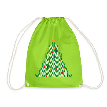Weihnachtsbaum frei - Turnbeutel - Neongrün - Vorne