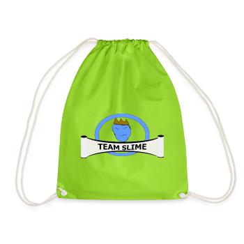 Team Slime Krone Logo - Turnbeutel - Neongrün - Vorne