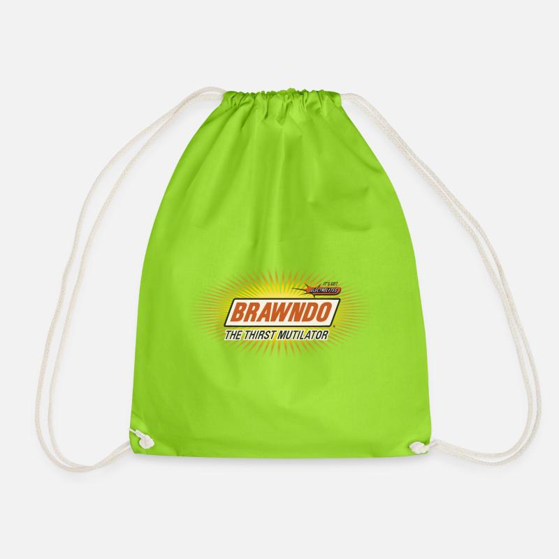 Brawndo - It's got Electrolytes - Drawstring Bag - neon green
