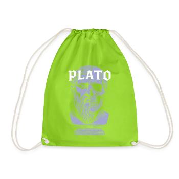 Conception artistique du crâne de Platon - Sac de sport léger - vert néon - Devant