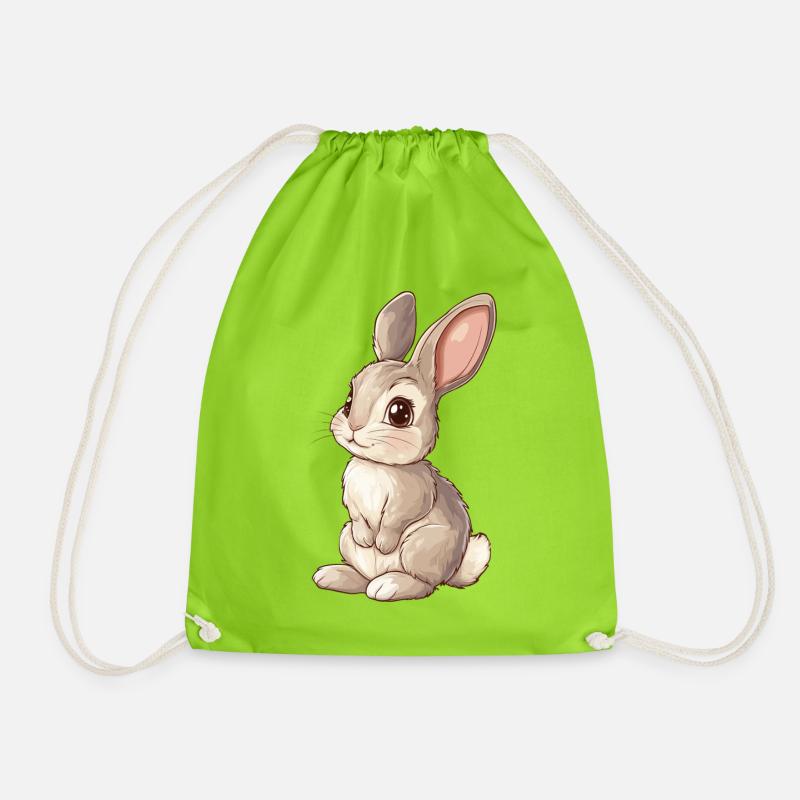 Hase - Turnbeutel - Neongrün