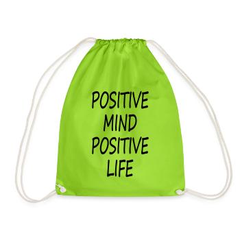 POSITIVE MIND POSITIVE LIFE - Turnbeutel - Neongrün - Vorne