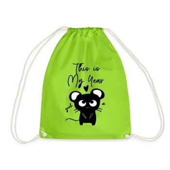 Rat c'est mon année - Sac de sport léger - vert néon - Devant