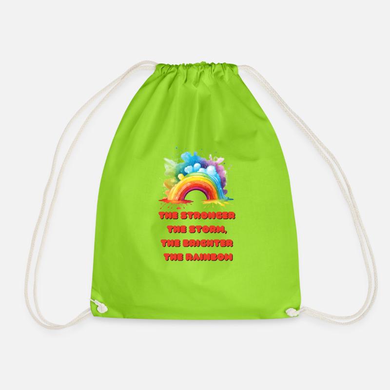 Luminosity Rainbow - Drawstring Bag - neon green