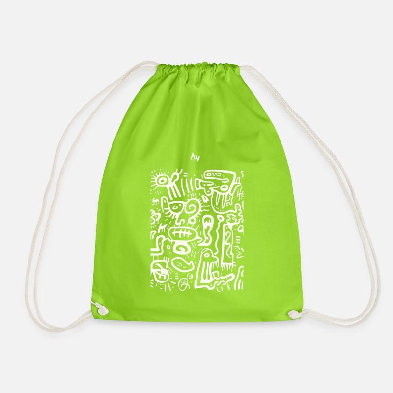 Doodle Dreams - Turnbeutel - Neongrün