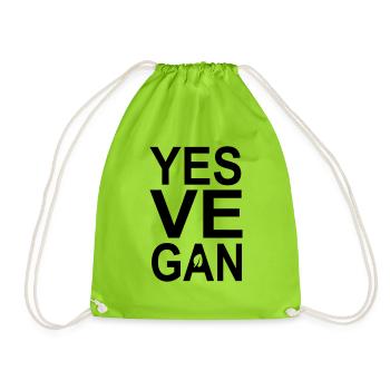 Yes ve gan - vegan - vegan - Sac de sport léger - vert néon - Devant