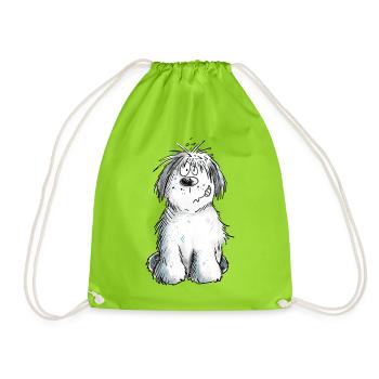 Sweet Bobtail I Bobtails I Old English Sheepdog - Drawstring Bag - neon green - Front