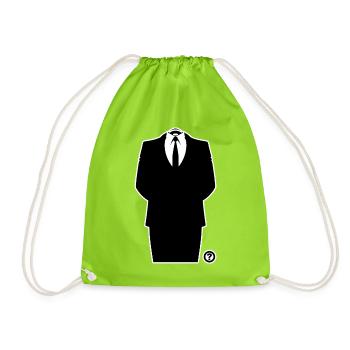 Anon Suit – Déclaration collective d’un hacker anonyme - Sac de sport léger - vert néon - Devant