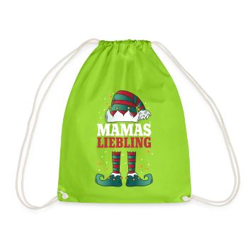 Weihnachten Mamas Liebling - Turnbeutel - Neongrün - Vorne