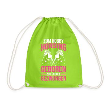 Steckenpferd Hobbyhorse Hobby Horsing - Turnbeutel - Neongrün - Vorne