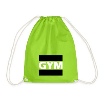 Gym fitness design with free color choice - Drawstring Bag - neon green - Front