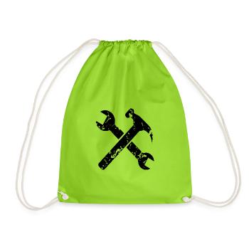 outils de la clé de marteau - Sac de sport léger - vert néon - Devant