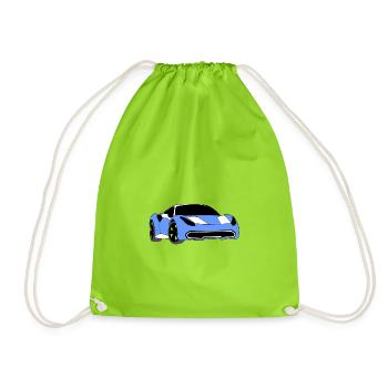 Voiture de sport - Sac de sport léger - vert néon - Devant