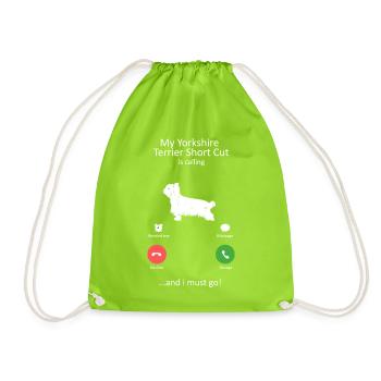 Yorkshire Terrier appelle la parodie du chien drôle - Sac de sport léger - vert néon - Devant
