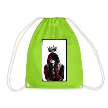 Royal darkness on the net - Drawstring Bag - neon green - Front