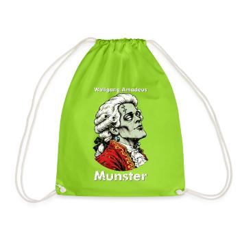 Wolfgang Amadeus Munster – ein Monster mit Klasse - Turnbeutel - Neongrün - Vorne