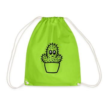Petit cactus bicolore - Sac de sport léger - vert néon - Devant