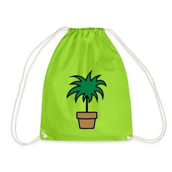 Plant houseplant room plant - Drawstring Bag - neon green - Front
