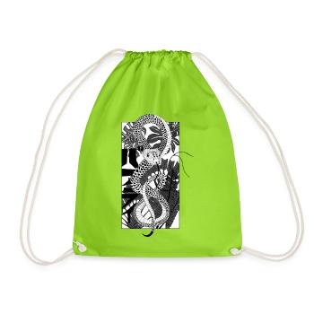 Snake 2 - Drawstring Bag - neon green - Front