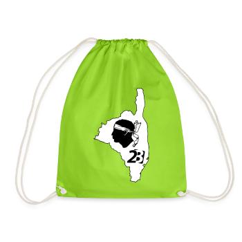 Corse du nord - Sac de sport léger - vert néon - Devant