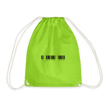 code - Drawstring Bag - neon green - Front