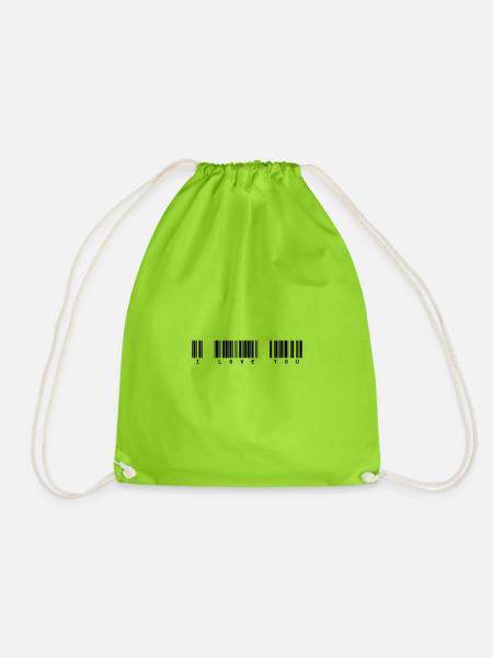 code - Drawstring Bag - neon green