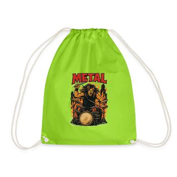 Metal Beater - Turnbeutel - Neongrün - Vorne