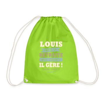 Louis humour retraite cadeau retraité - Sac de sport léger - vert néon - Devant
