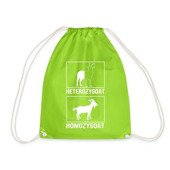 Molecule Structural Formula - Drawstring Bag - neon green - Front
