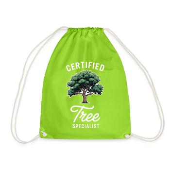 Trees Sayings Tree Forest Funny Trees Gift - Drawstring Bag - neon green - Front
